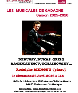 Les Musicales de Gadagne Rodolphe MENGUY - DE