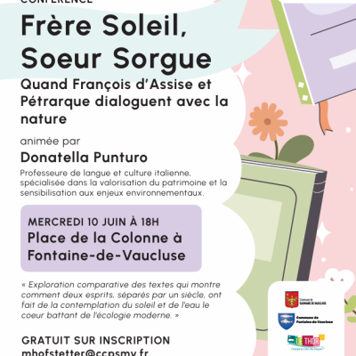 Conférence Frère Soleil, Soeur Sorgue - DE