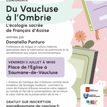 Conférence du Vaucluse à l'Ombrie - DE