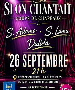 Si on chantait - coups de chapeau à S. Adamo, S. Lama, Dalida - DE