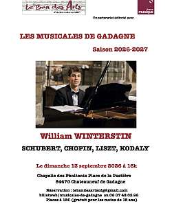 Musicales de Gadagne Récital de William Winterstin - DE