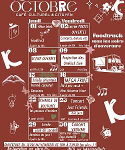 La Kantarelle - Programmation du mois d'octobre - DE