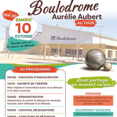 Inauguration du nouveau Boulodrome Aurélie Aubert - DE