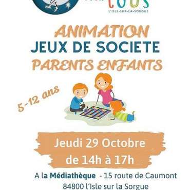 Animation jeux de société parents enfants - DE